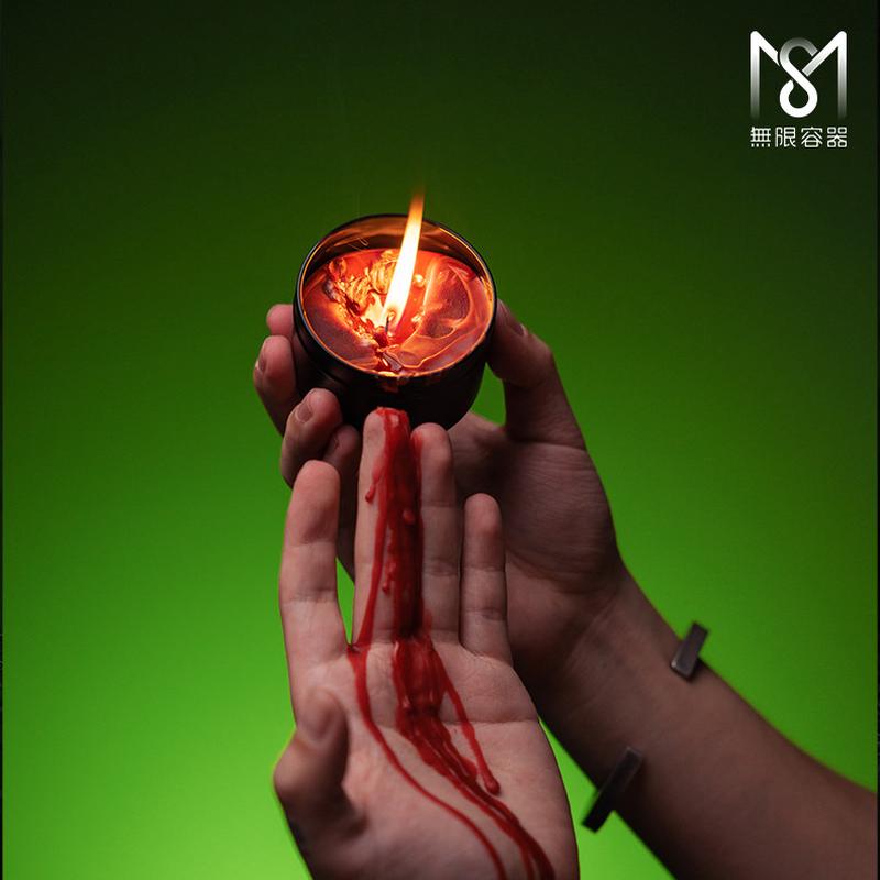 小铁罐30度低温蜡S玫瑰牡丹滴蜡M蜡烛手工香薰蜡烛情侣调教游戏