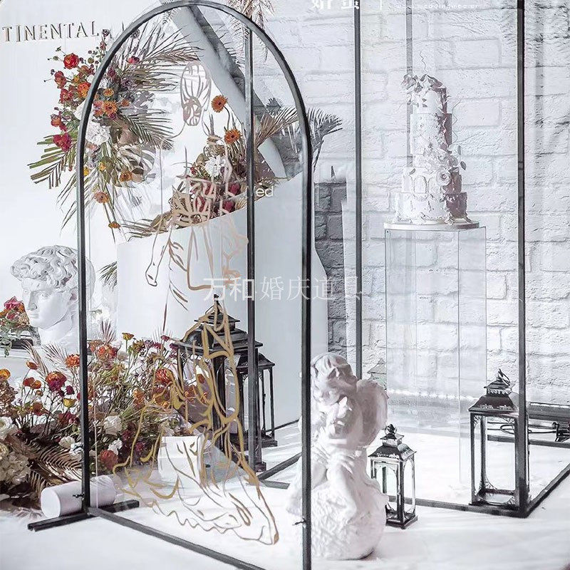 新款婚庆道具黑色拱形拱门舞台背景迎宾摆件装饰婚礼铁艺花架架子,节庆用品/礼品,拱门,淘宝优惠券,粉丝福利购,淘宝优惠卷