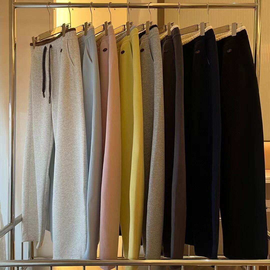 2025春款撞色腰口休闲运动束脚鸡蛋家长裤初高中学生女