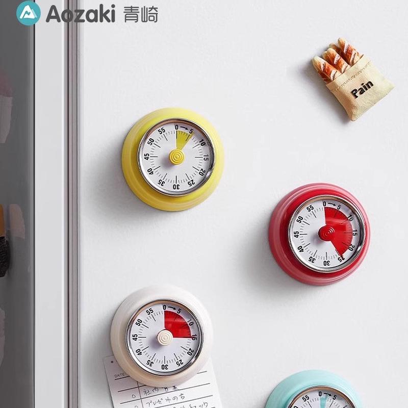 青崎机械计时器厨房做饭定时提醒器可视化时间管理闹钟倒计时磁吸