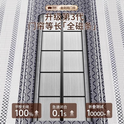 入户大门专用防蚊门帘2025新款磁性高档夏季家用纱门全磁条免打孔