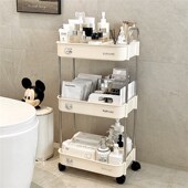 亚克力小推d车浴室卫生间移动置物架梳妆台桌面护肤品化妆品收纳