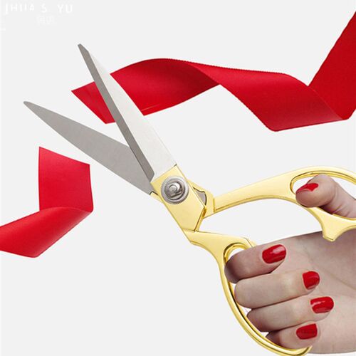 花艺金剪刀花束制作n丝带彩带剪婚庆开业剪彩专用花店花束鲜花包