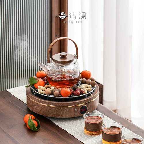 清澜围炉煮茶煮茶炉大功率家用室内全套中L式两用烧水烤茶炉电陶
