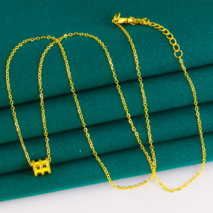 批发黄金套链9999足金链子5G真金吊坠女轻奢小蛮腰时尚百搭送女友