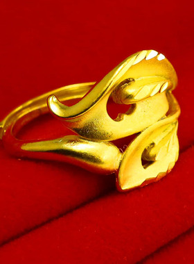 9999足金戒指送妈妈礼物纯金指环