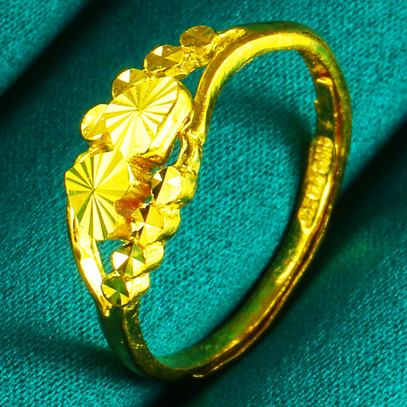 上所金业黄金戒指9999足金女心形