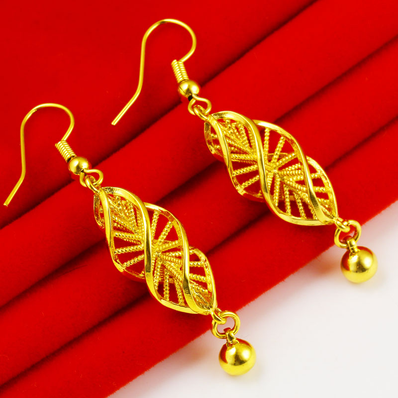 9999足金耳坠纯金妈妈款耳环