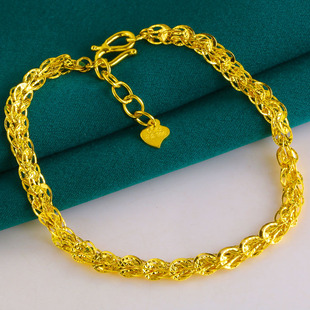 国潮黄金手链女款9999足金凤尾手环新款24k金纯金生日礼物送女友