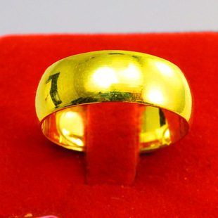 正品黄金戒指9999足金男女款活口光面纯金戒子真金食指环素圈按克