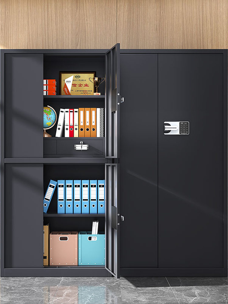 加厚钢制电子保密柜密码文件柜铁皮办公室储物柜国宝指纹锁档案柜