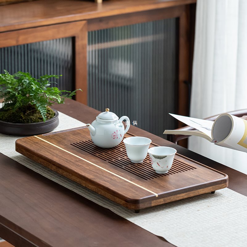 重竹茶盘家用批发简约茶具套装茶海 排水蓄水式大茶台竹托盘