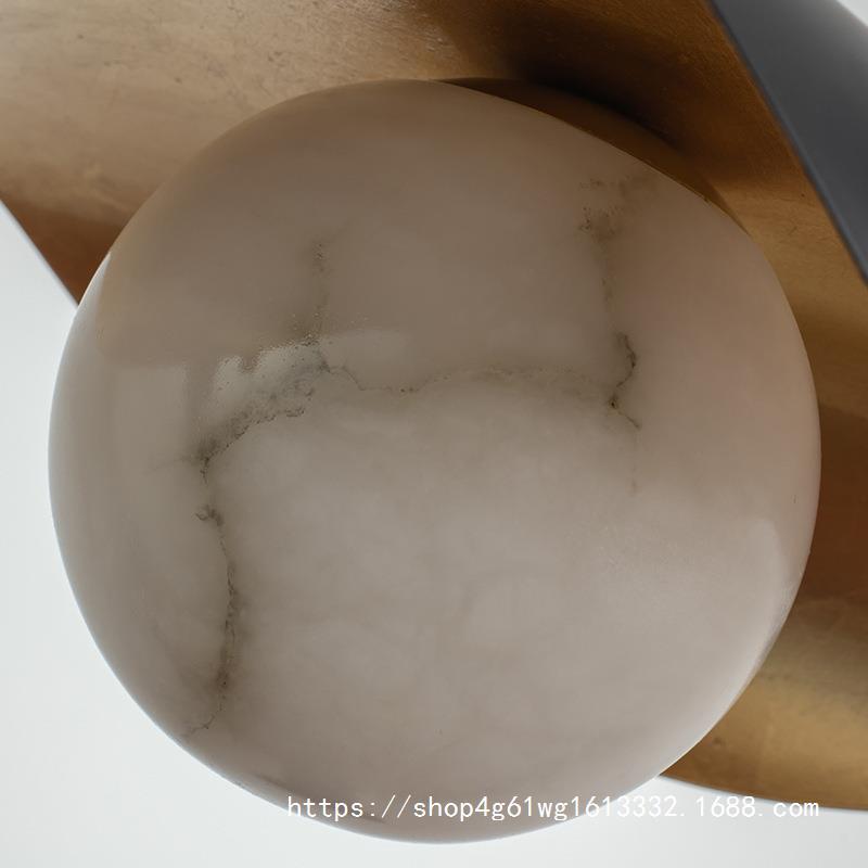 新中式简约云石吊灯现代设计师餐厅饭厅灯玄关入户灯走廊过道灯