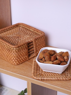 越南秋藤编杯垫 盘垫 碗垫 隔热垫 餐垫 品茗杯托 紫砂茶壶垫套装