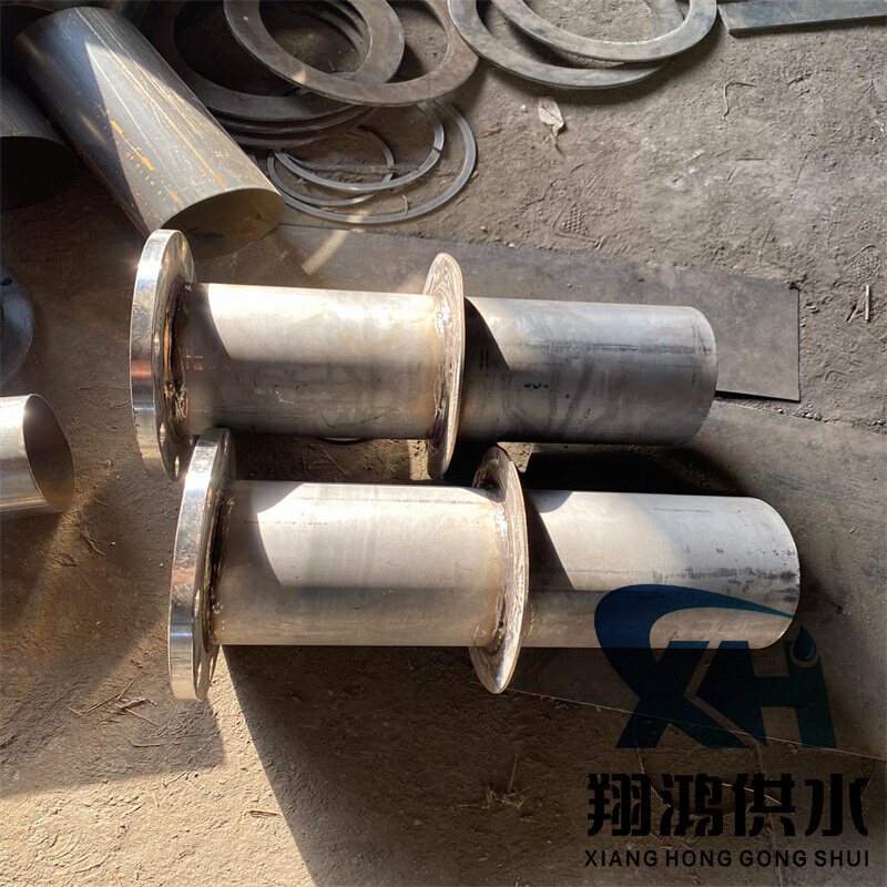 DN100不锈钢双/单法兰短管316单向法兰短管304穿墙柔性防水套管