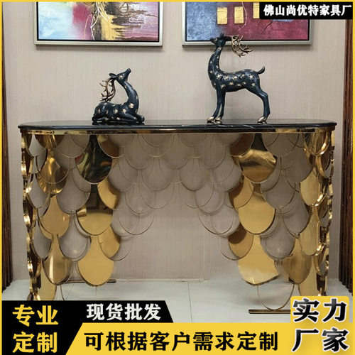 现货直销轻奢大理石玄关台门厅走廊玄关桌现代简约酒店玄关桌子