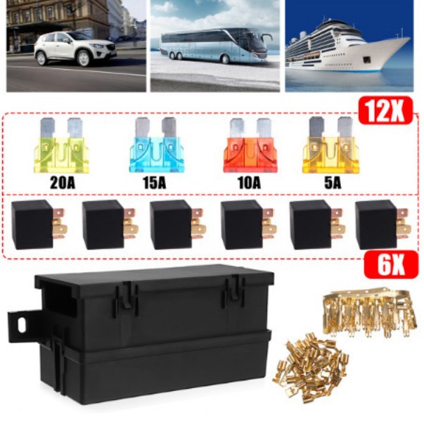11路中央电气盒多路汽车继电器盒 保险丝盒 多路汽车保险丝座