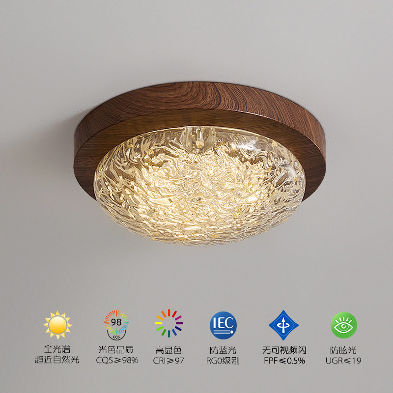 过道入户门口吸顶灯美式复古氛围玄关衣帽间简约高级感阳台装饰灯