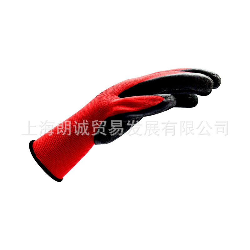 防护手套 红色乳胶重负荷工作手套-12副/包