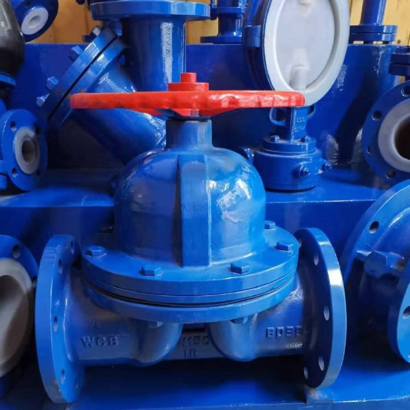 G41F46-10P不锈钢法兰衬氟隔膜阀DN250 G41F46模压工艺衬里隔膜阀