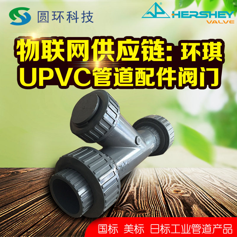 环琪UPVC活接Y型双由令过滤器