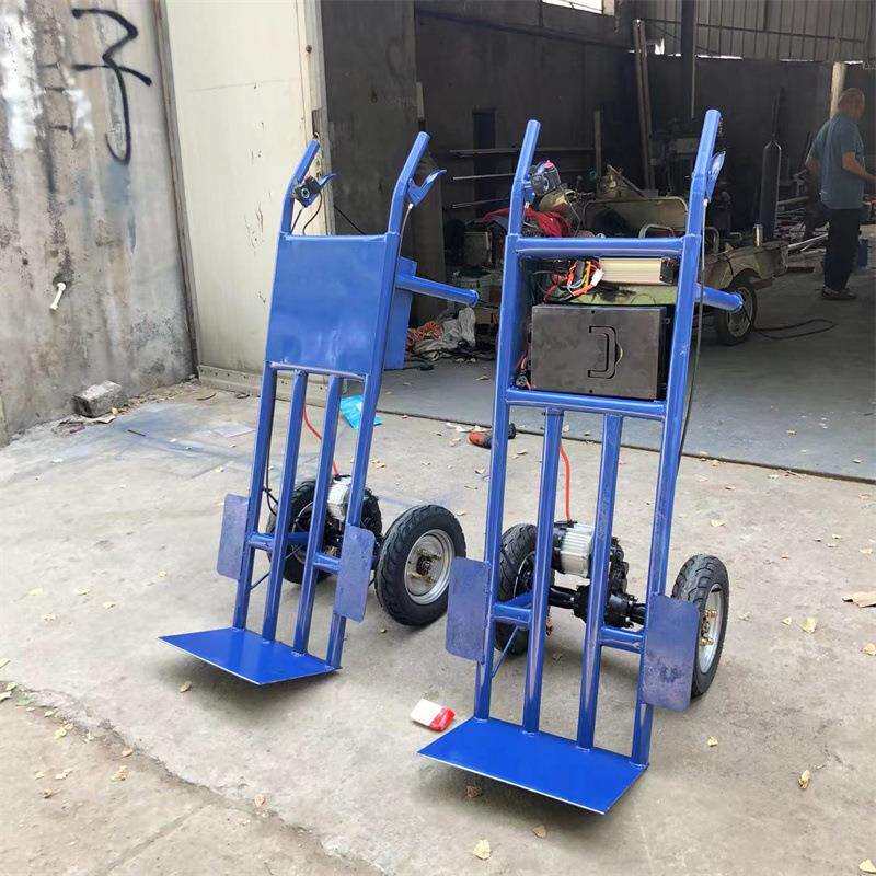 轻便手推电动平板车果园大棚拉货搬运老虎车多功能小型电动手推车