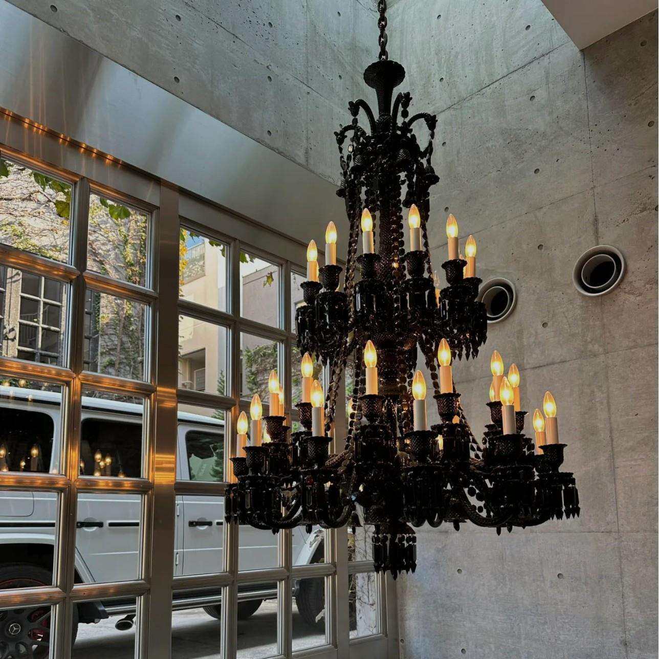黑色水晶吊灯婚庆客厅灯现代简约大气酒店楼梯吊灯创意卧室灯