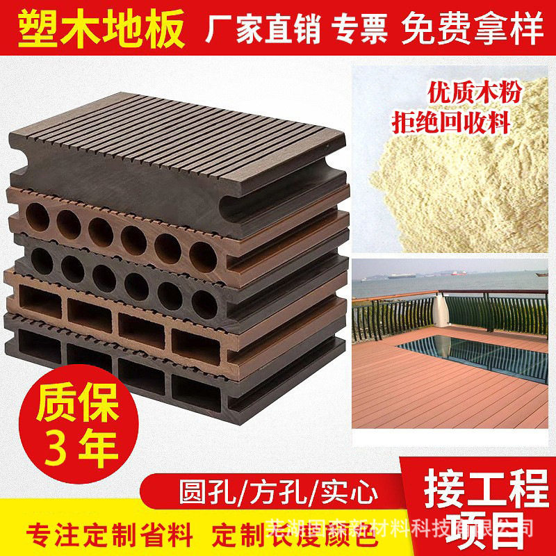 塑木地板户外厂家直销室内户外庭院露台室外二代共挤防腐木塑WPC