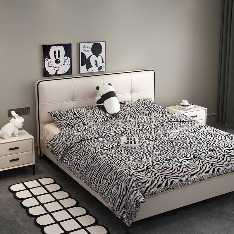 2026超薄床头皮床意式极简主卧床大气现代简约双人床儿童床卧室床