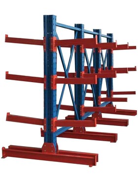 悬臂货架立柱片悬臂拉杆单面双面悬臂500kg1T2T承重重型悬臂货架