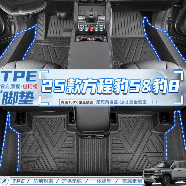 比亚迪方程豹5/TPE脚垫25款专用