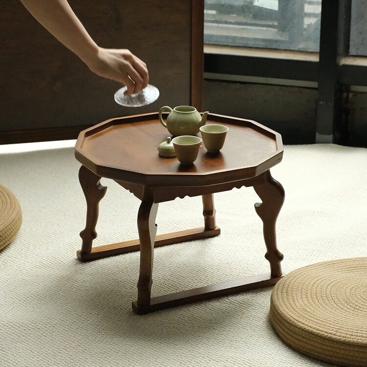 闻森家居胡桃木新中式便携茶几