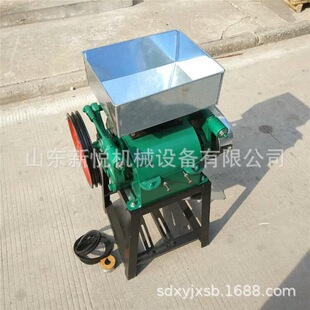 拉丝对辊黄豆挤扁机 多用途燕麦压扁机 酿酒高粱玉米破碎机