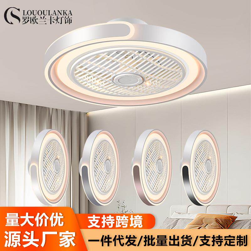 新款风扇灯简约现代卧室餐厅灯具吸顶灯LED灯饰美规日规110V