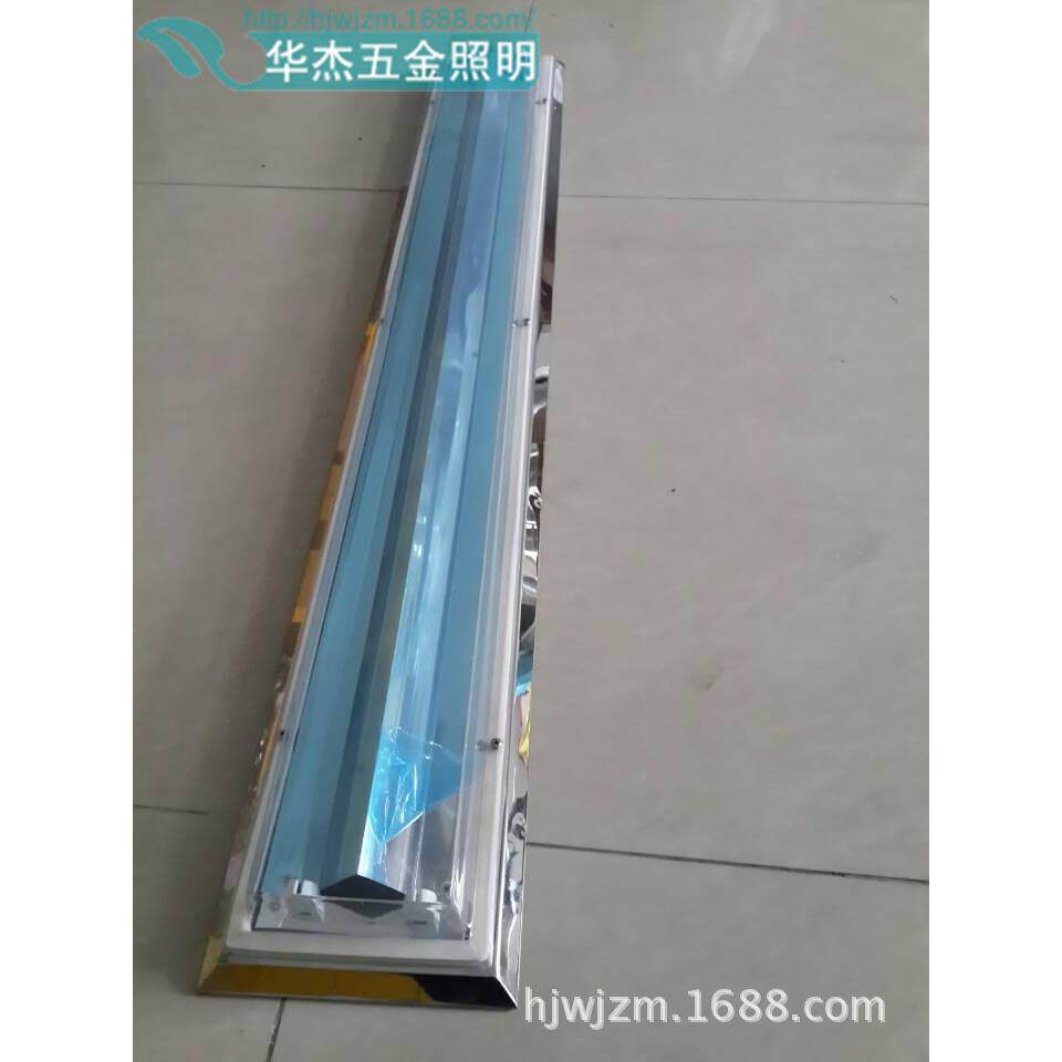 供应洁净灯具T8T5单管双管斜边白边不锈钢净化灯具无尘荧光灯
