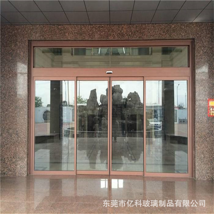 玻璃感应自动门公司大门平移门不锈钢框架钢化玻璃感应门智能