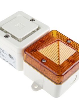 SONFL1XDC024W/A-H  e2s 声光报警器24V直流白底琥珀色灯罩