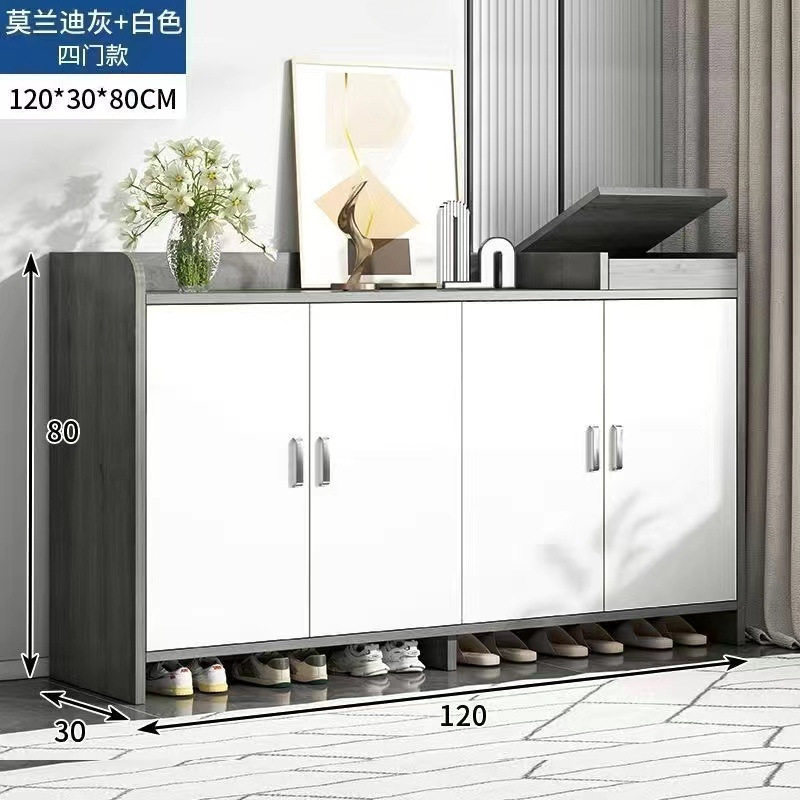 鞋柜鞋架门口楼道走廊鞋子收纳柜家用进门靠墙加高多层柜子储物柜