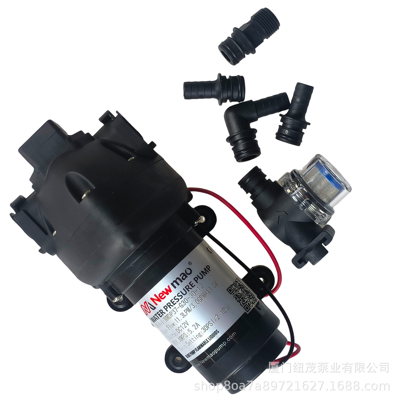 跨境RV新品12V/24V隔膜泵自吸水泵电动抽水泵房车游艇水泵增压泵