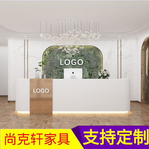 简约现代不锈钢收银台前台