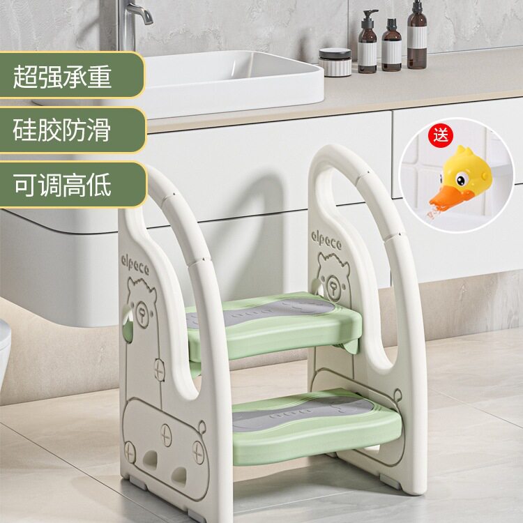 儿童洗手梯子婴幼儿洗漱台踩凳宝宝洗脸垫脚凳楼梯台阶脚踏增高r*