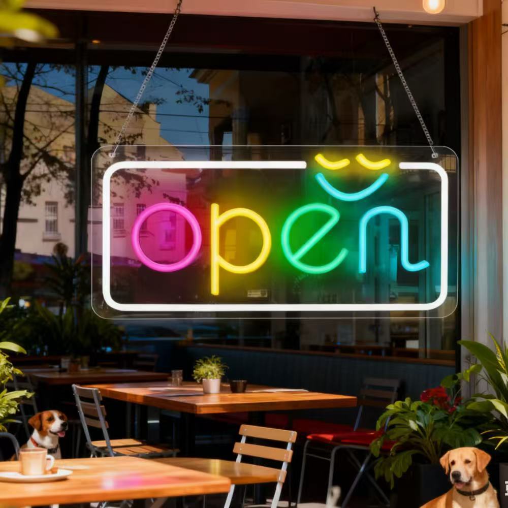亚马逊热卖Open室内发光灯牌霓虹灯led霓虹灯招牌广告牌指示牌