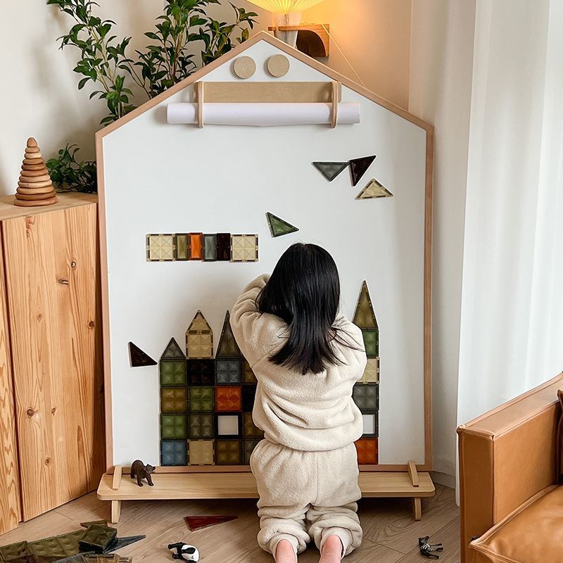 画板儿童可擦写婴幼儿画画板磁性支架式写字板小黑板白板双面家用