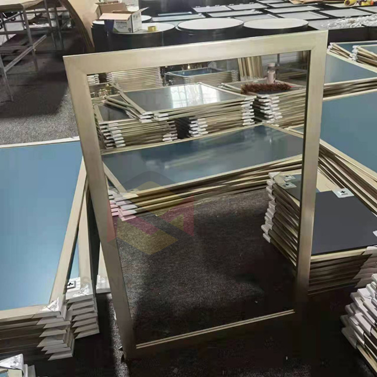 浴室镜现代简约PVC塑料边框镜子 学校工程洗手间壁挂洗漱台化妆镜
