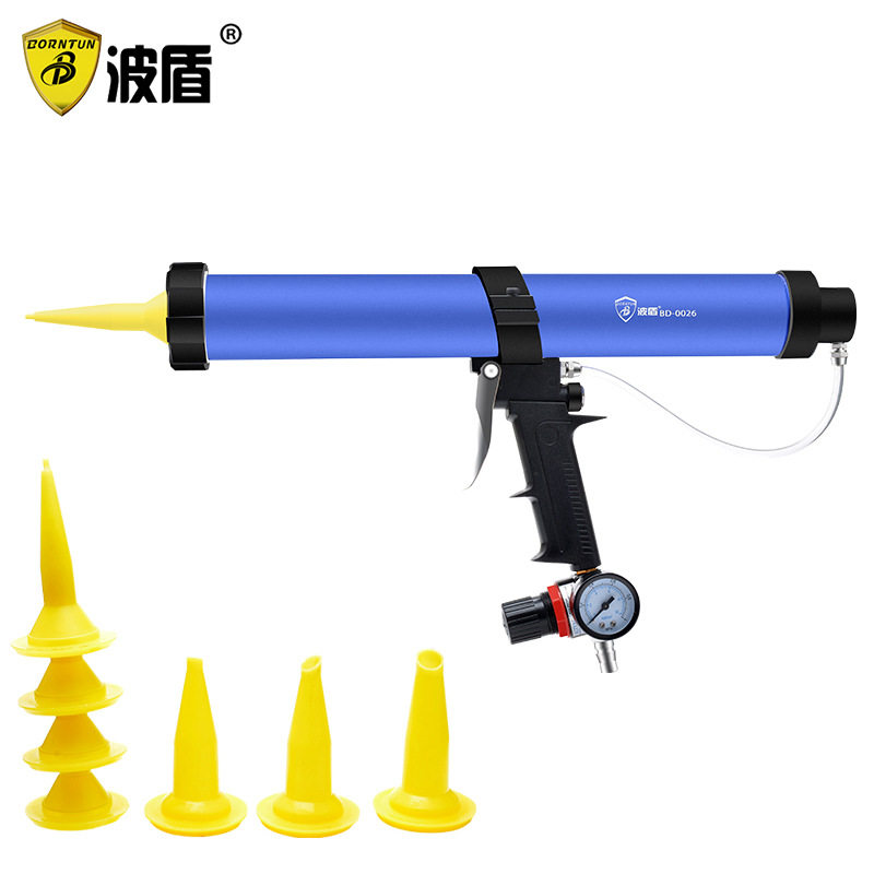 波盾 带调速气动打胶枪 600ml压胶枪 风动软装玻璃胶枪 BD-0026