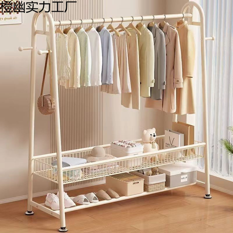 简易衣帽架可移动晾衣架落地室内房间挂衣架子家用卧室衣服收纳架