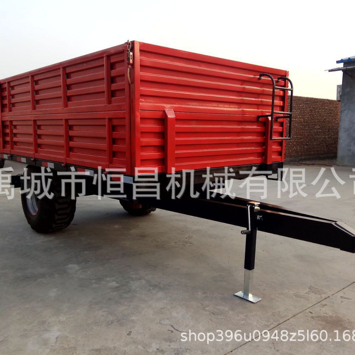 农用拖斗厂家四轮拖车厂家出口农用10吨双轴自卸拖车