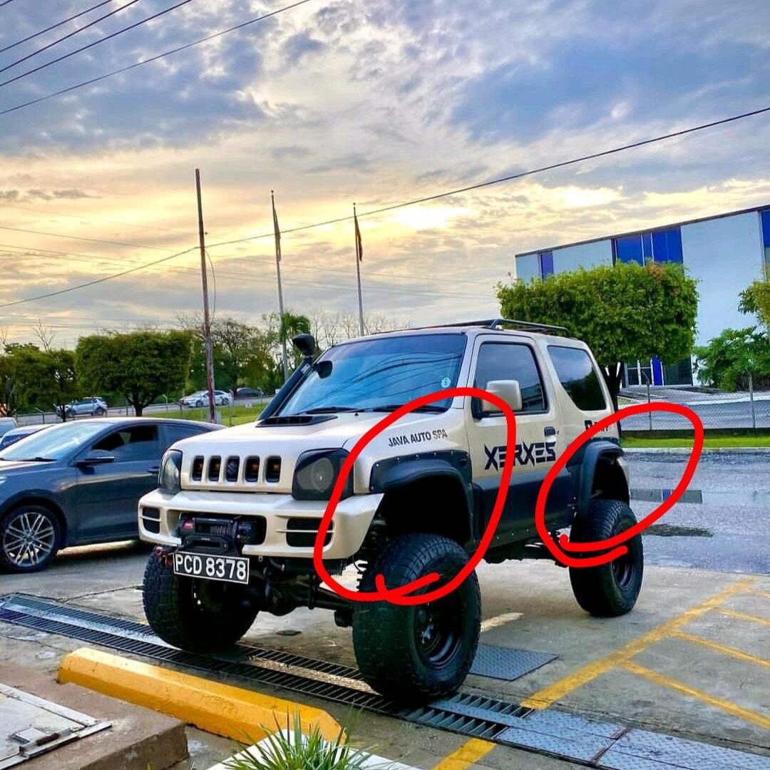 适用于2007-2018铃木吉姆尼jimny Jb23 33 43 ABS4件套挡泥板轮眉