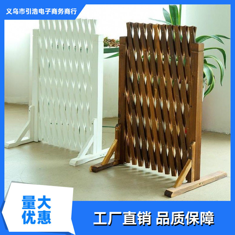 碳化防腐木围栏折叠实木栅栏宠物狗狗花园篱笆户外商场装饰护栏