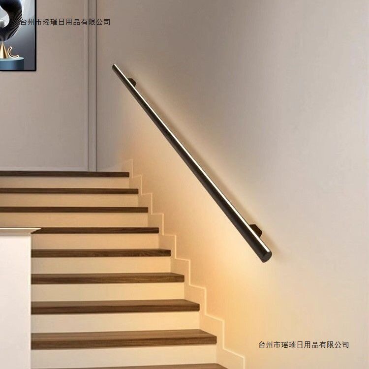楼梯扶手灯明装侧面带感应长条壁灯极简上下发光别墅走廊灯过道灯